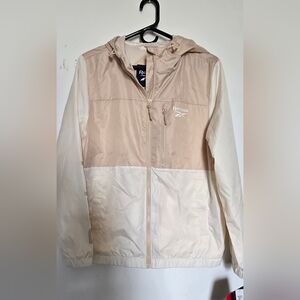 Reebok Zip-up Hooded Windbreaker Jacket OLRB2046 Color Chalk Sz L New With Tags